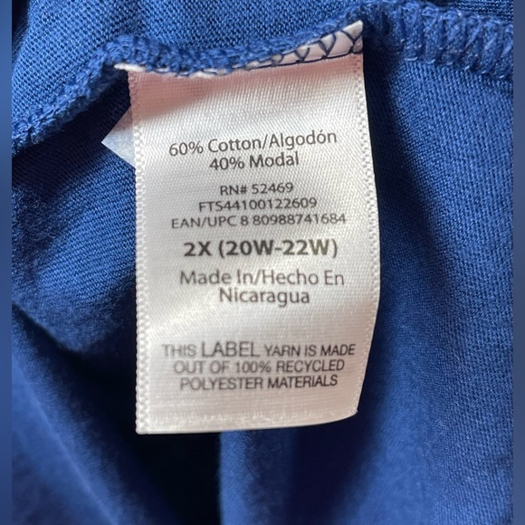 NWOT Terra & Sky Women’s Plus Size Long Sleeve V-Neck T-Shirt Size 2X - Picture 7 of 7